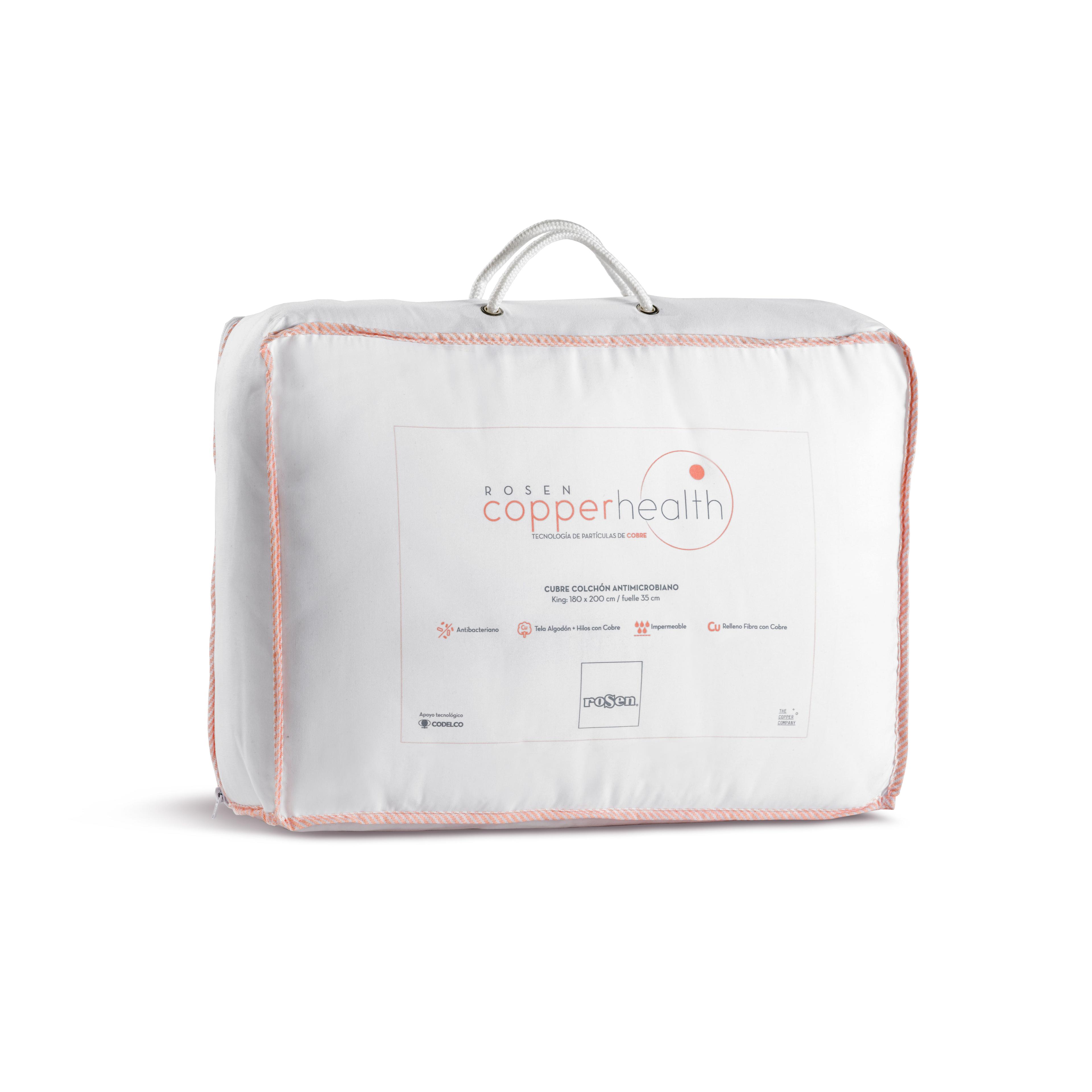 Cubre Colchón CopperHealth Impermeable King 180x200 cm-3