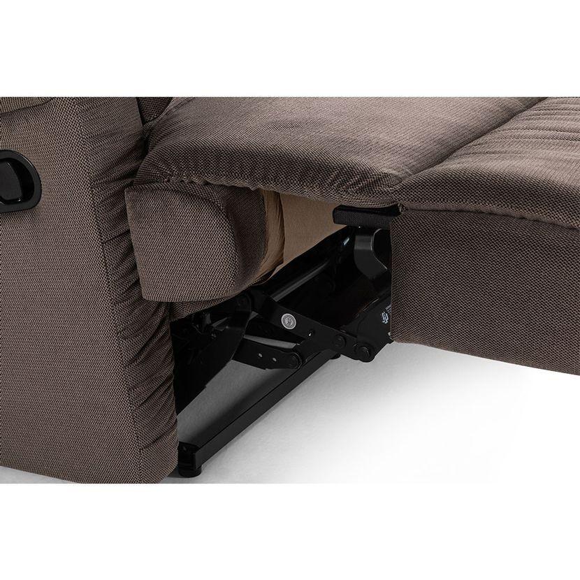 Sofá Reclinable Rosen Jarrie 2 Cuerpos Chex Manual Tela Gris-3