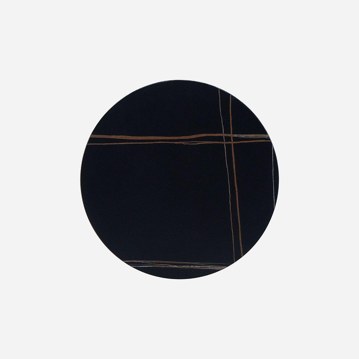 Mesa Lateral Rosen Delfi Circular 45 x 55 cm Negro-3