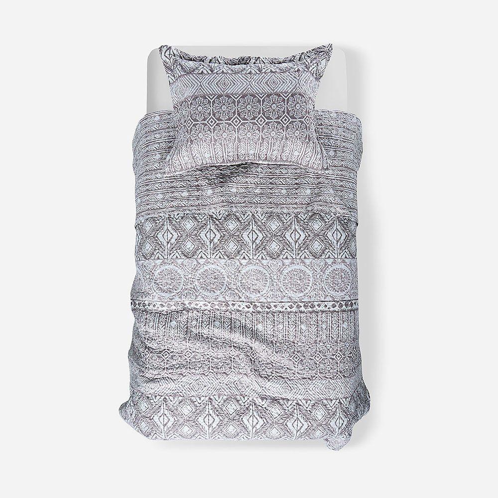 Quilt Estampado Reversible Britta Gris 1,5 Plazas-0