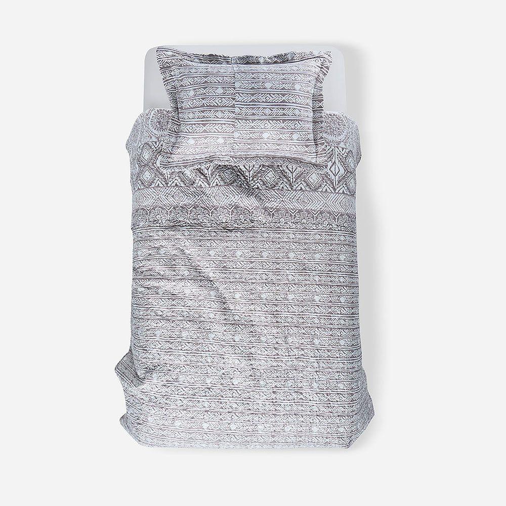 Quilt Estampado Reversible Britta Gris 1,5 Plazas-1