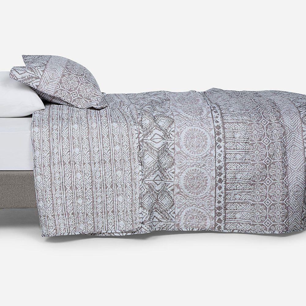 Quilt Estampado Reversible Britta Gris 1,5 Plazas-3