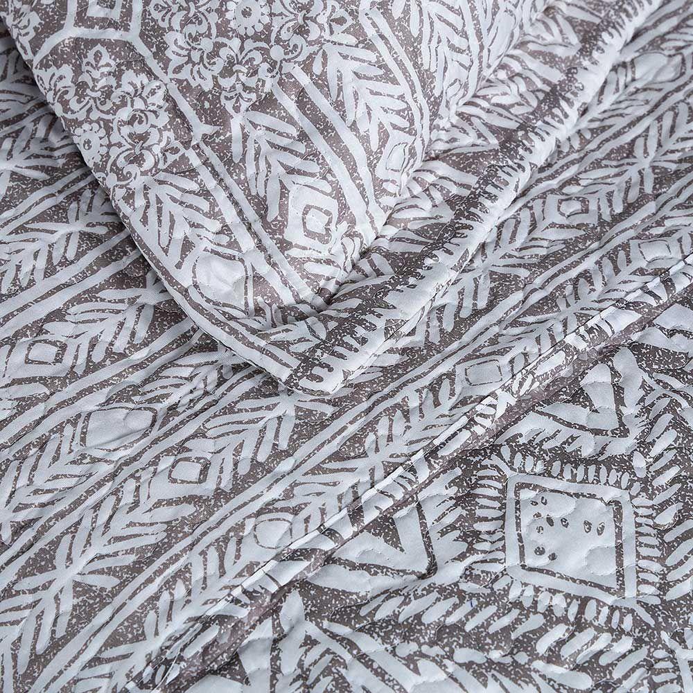 Quilt Estampado Reversible Britta Gris 1,5 Plazas-4