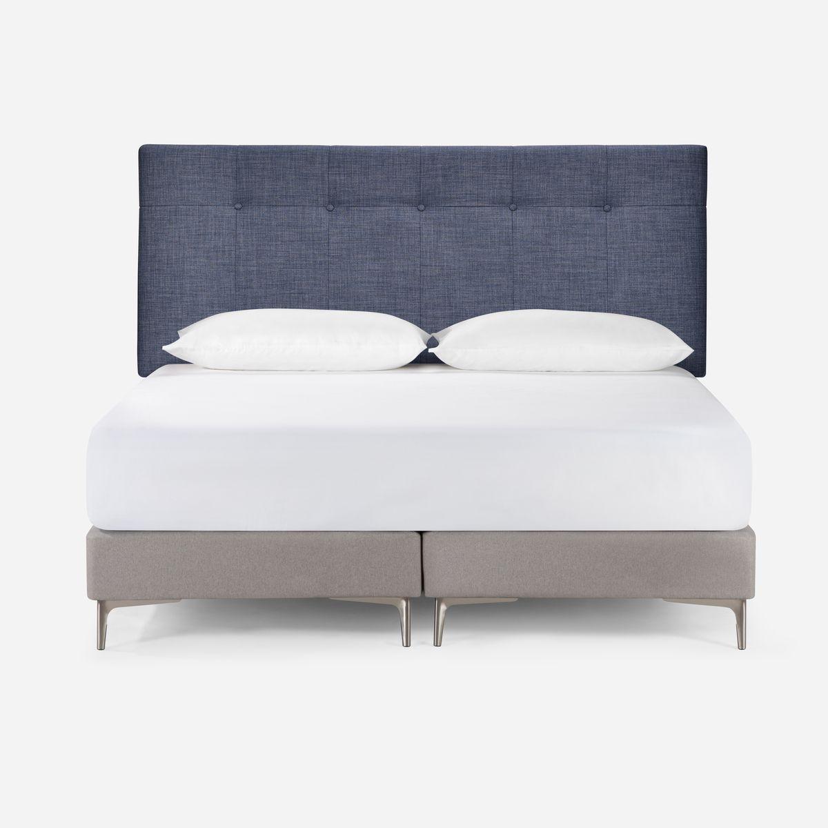 Respaldo Rosen New Bennet King Tela Azul Denim-2