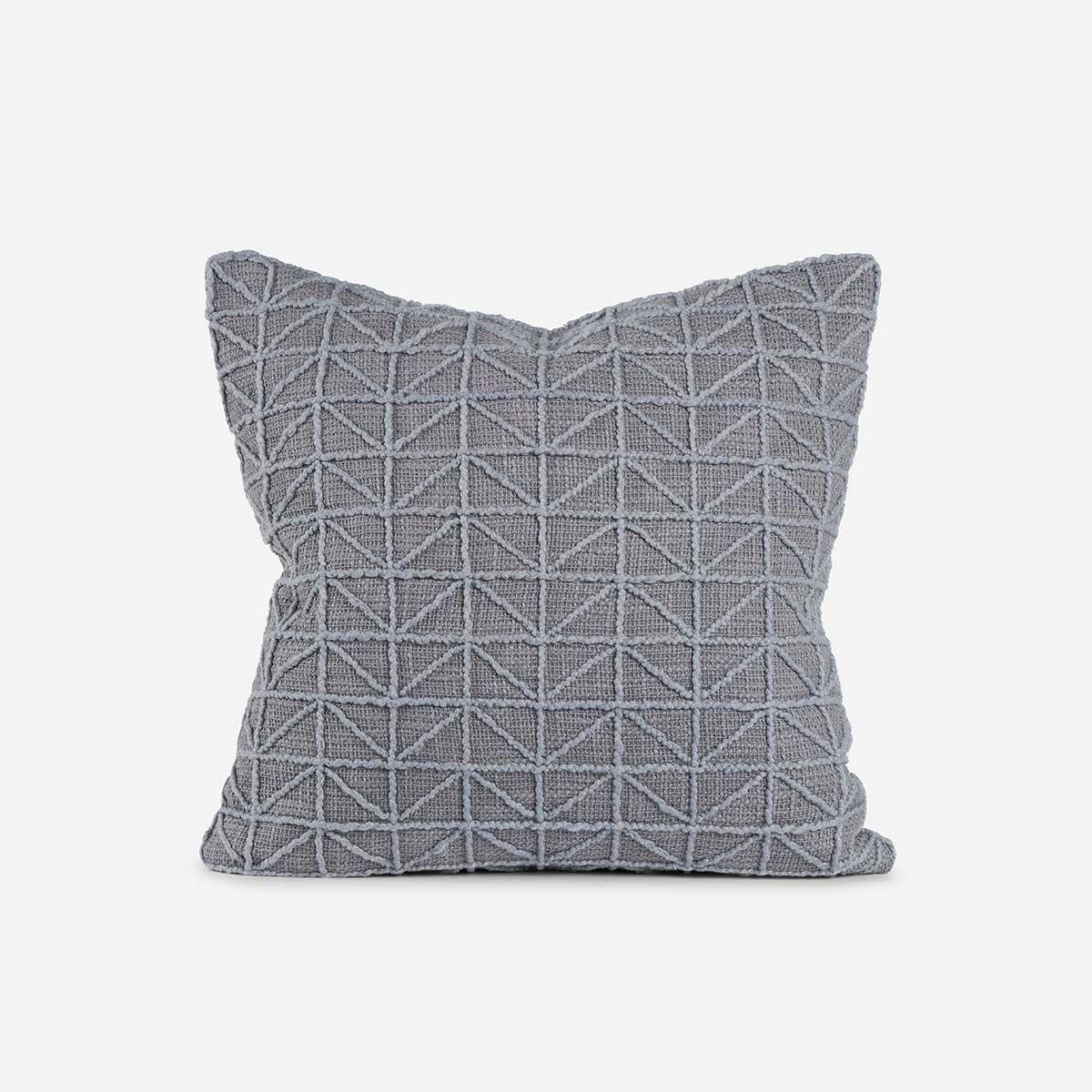 Funda de Cojín Algodón Paisley 50 x 50 cm Gris-0