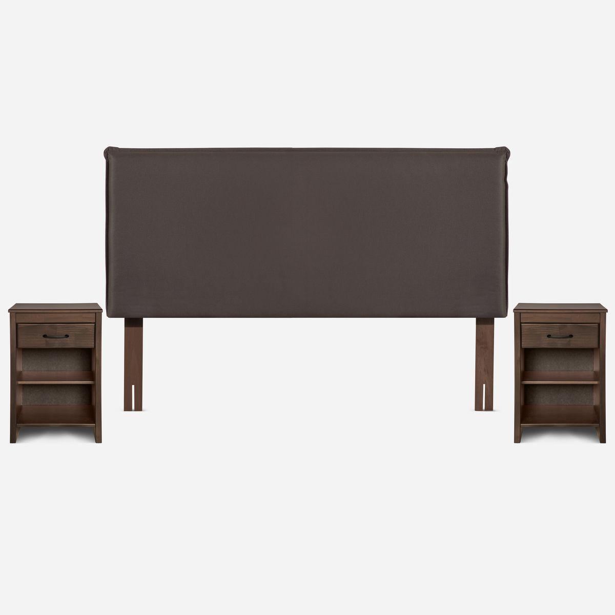Cama Europea Rosen Classique+ 2 Plazas + Muebles Maurice-2