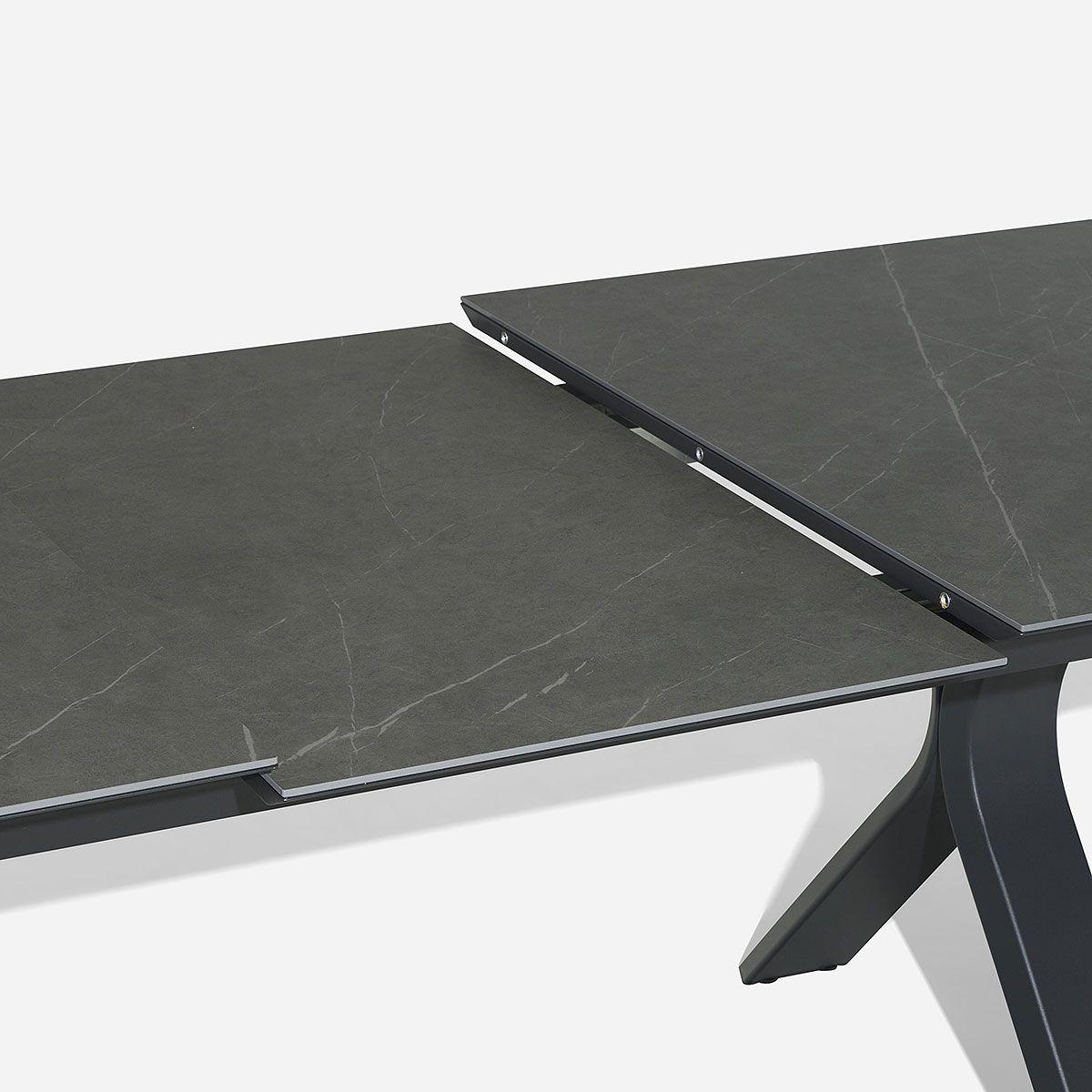 Mesa de Comedor de Terraza Albir 8 Personas Gris-6