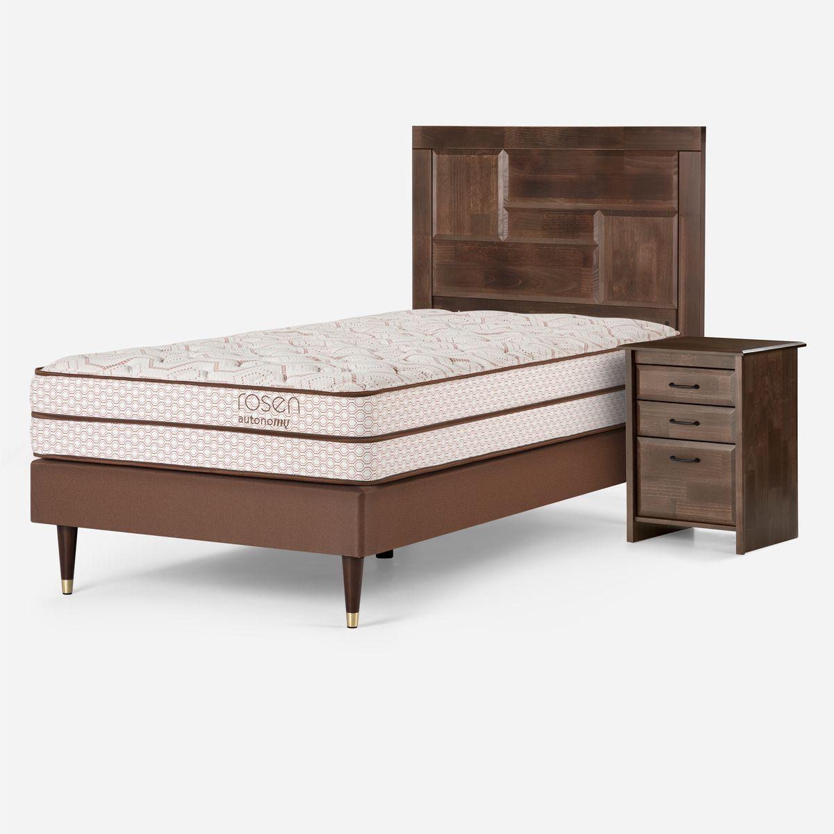 Cama Europea Rosen Autonomy Land 1,5 Plazas + Muebles Dolce-5