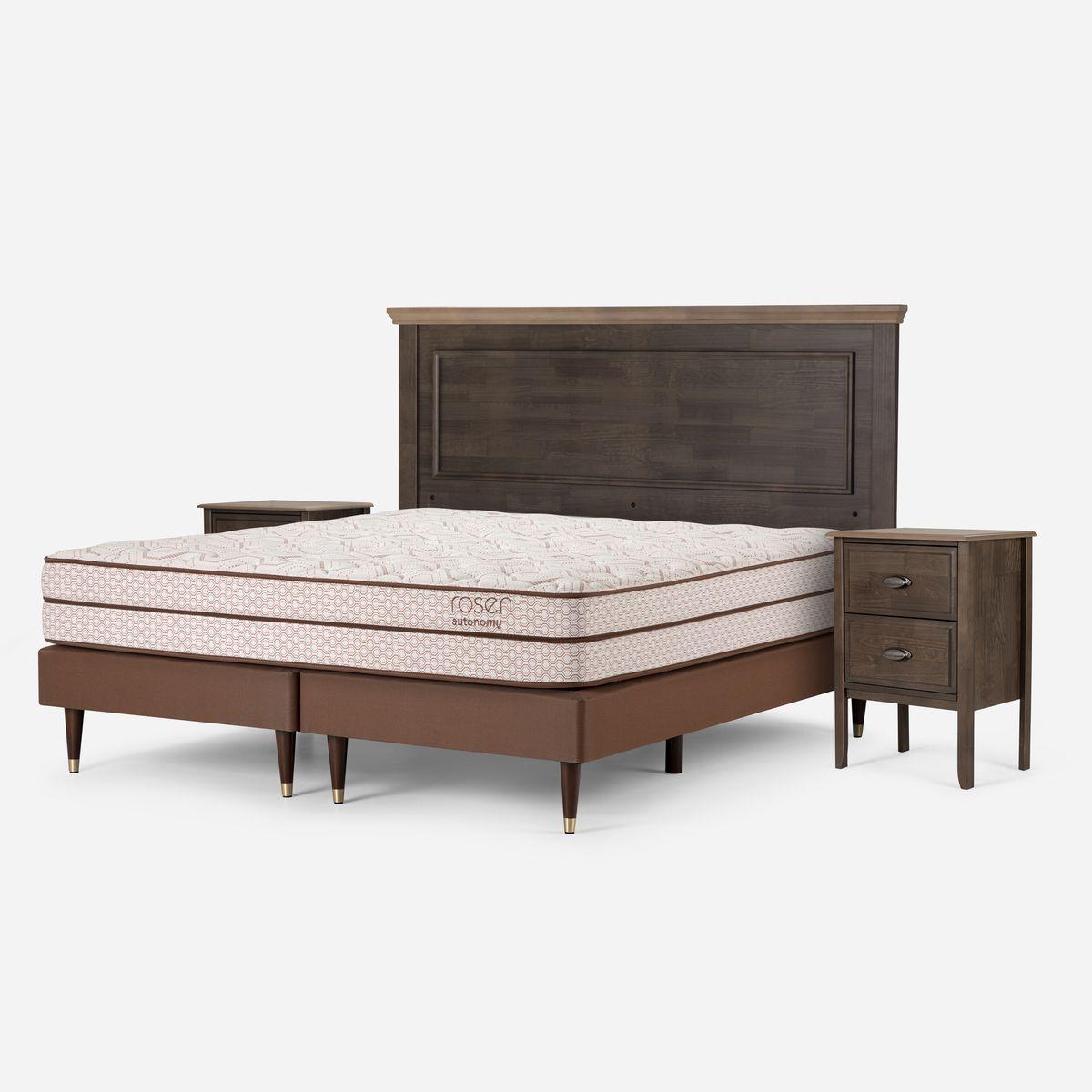 Cama Europea Rosen Autonomy Land 2 Plazas BD + Muebles Anna-5