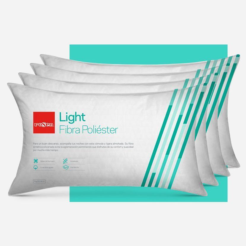 Set 4 Almohadas Rosen Fibra Light King 50x90 cm-0