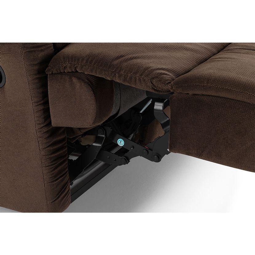 Sofá Reclinable Rosen Jarrie 2 Cuerpos Chex Manual Tela Café-3