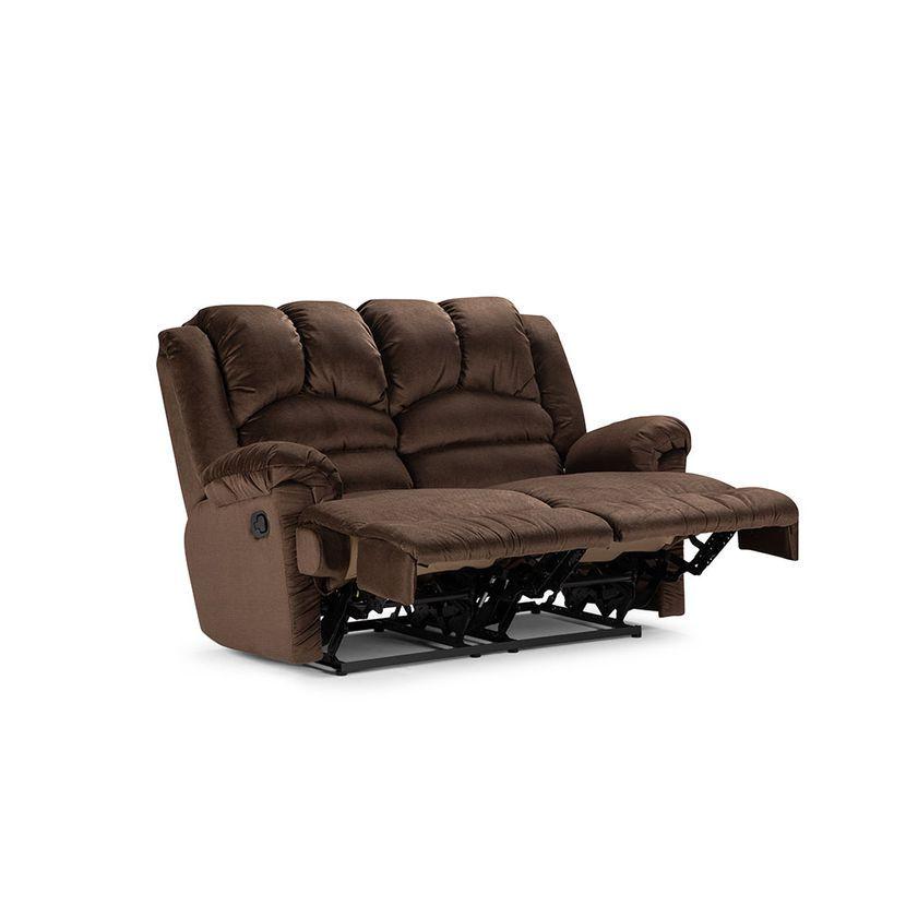 Sofá Reclinable Rosen Jarrie 2 Cuerpos Chex Manual Tela Café-4