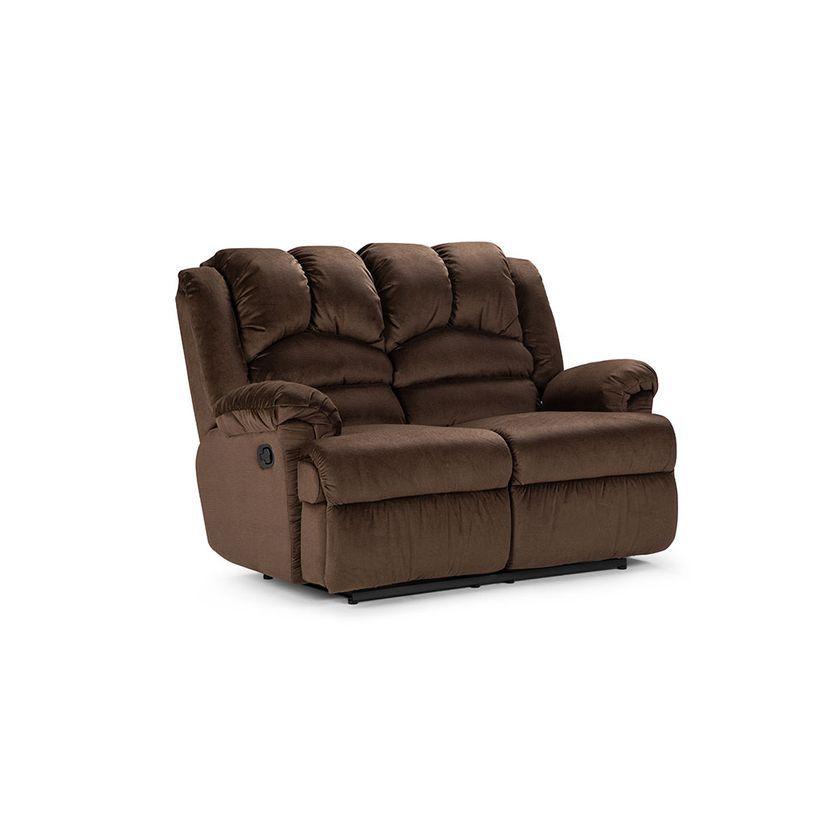 Sofá Reclinable Rosen Jarrie 2 Cuerpos Chex Manual Tela Café-2