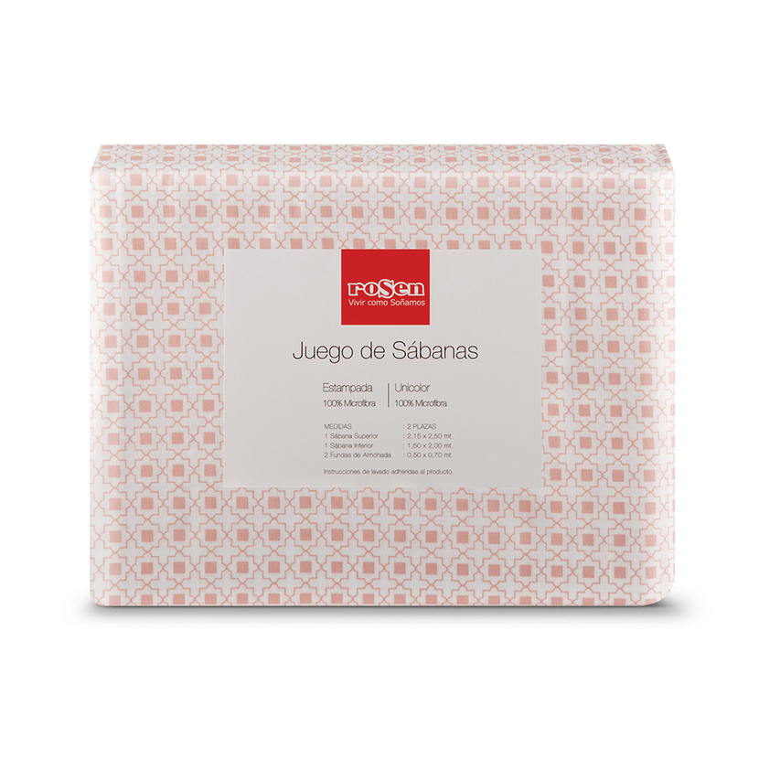 Sábana Rosen Microfibra Estampada Grace 1,5 Plazas-2