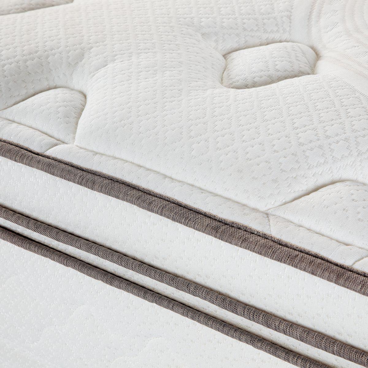 Cama Europea Classique+ King + Respaldo + Velador Chocolate-5