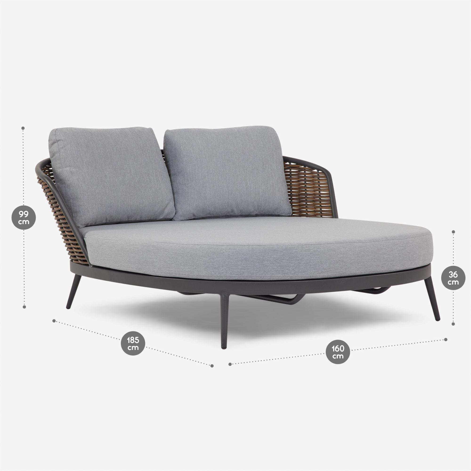 Reposera Daybed Rosen Namua Grafito-2