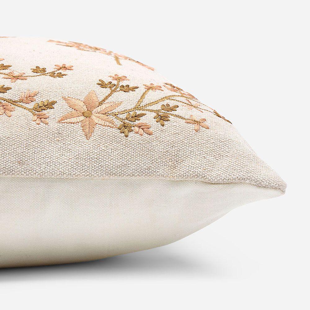 Funda Cojin Bordado Paulownia Rosa 50 x 50 cm-1