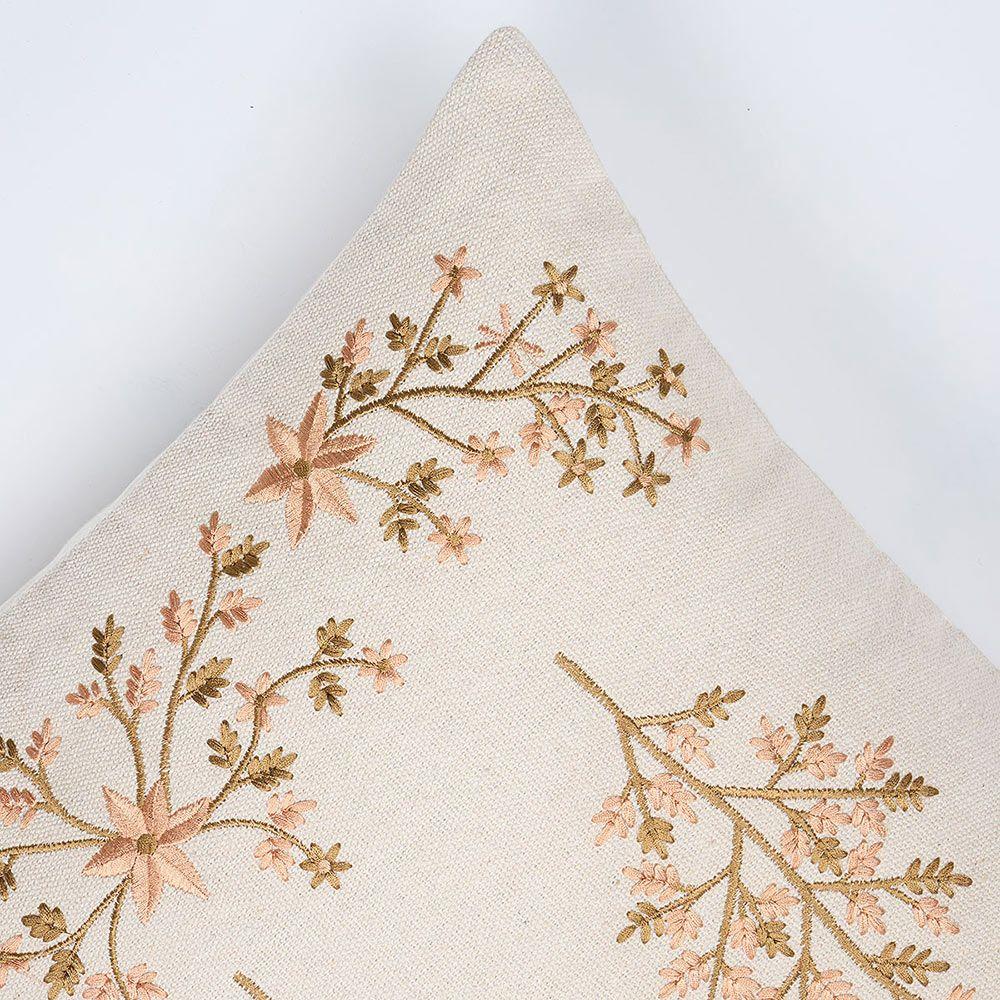 Funda Cojin Bordado Paulownia Rosa 50 x 50 cm-2