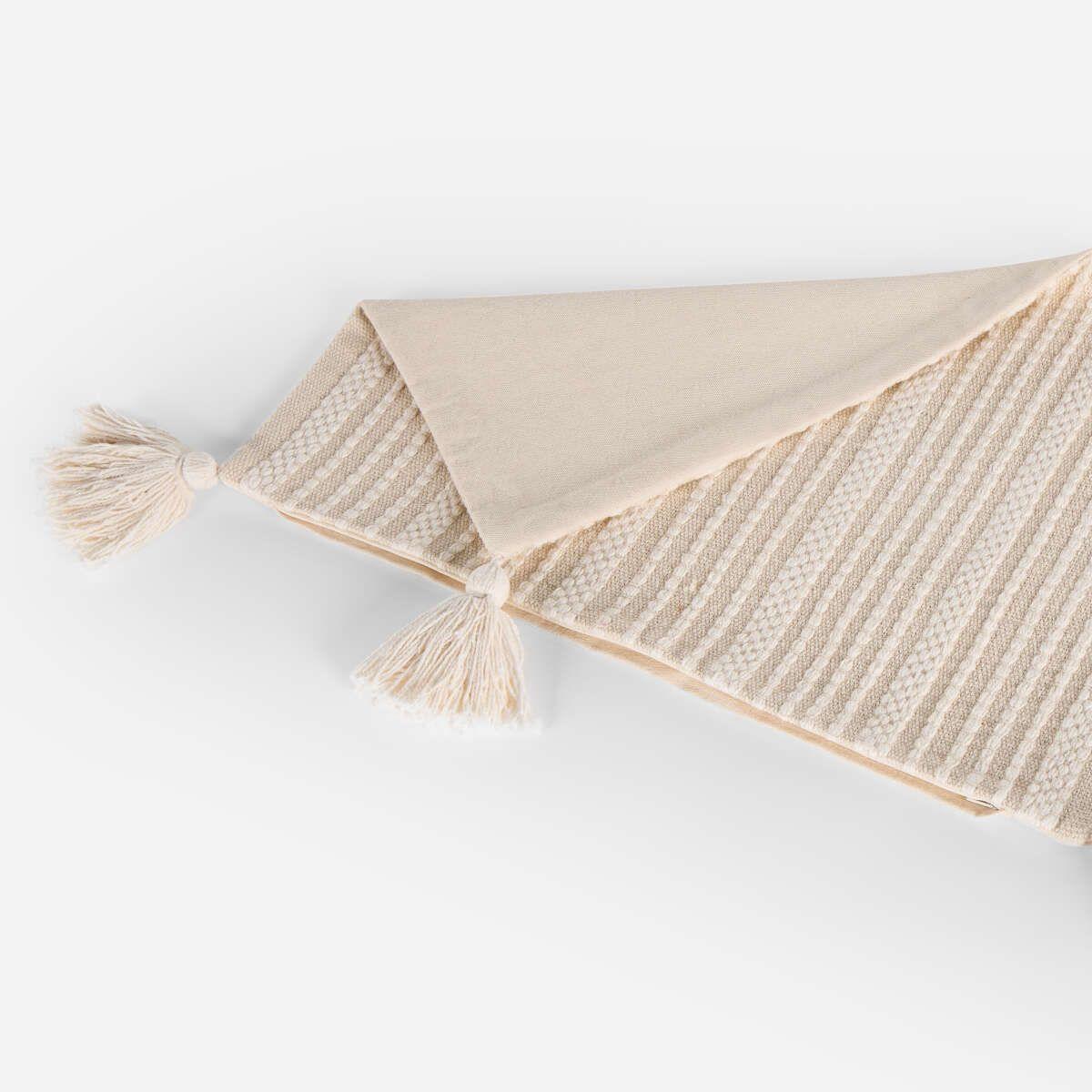 Funda de Cojín Bordado Ribete Crudo 35 x 50 cm-1