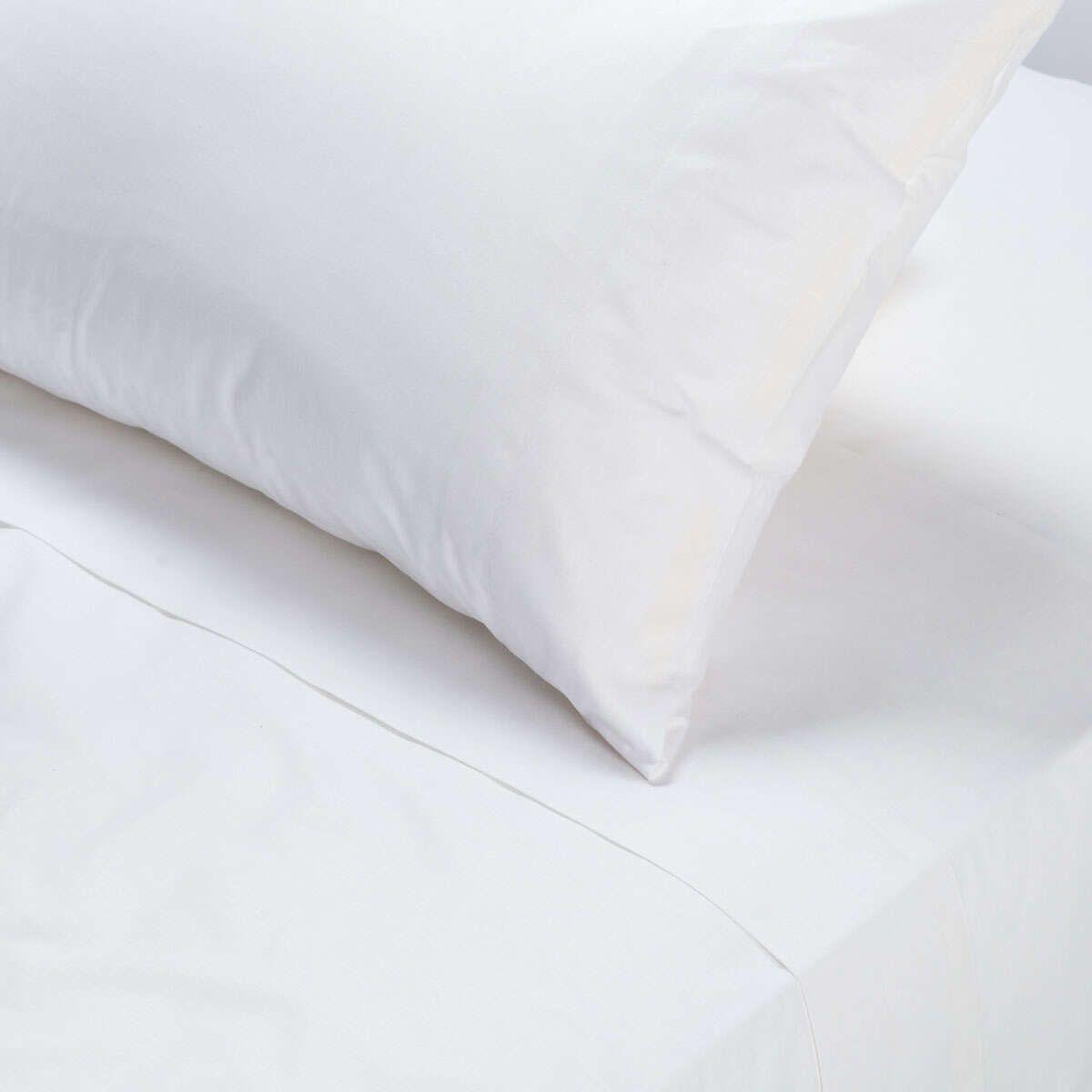 Sábana 144 Hilos Lisa Blanca 2 Plazas-2