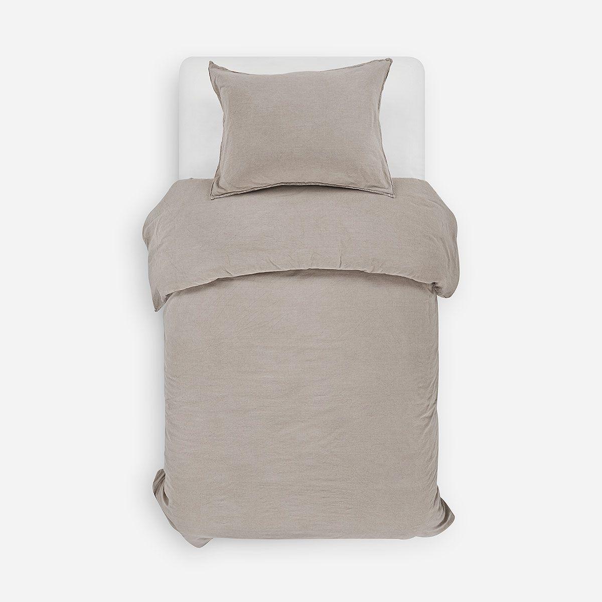 Funda Plumón Froens Algodón Orgánico Beige 1,5 Plazas-0
