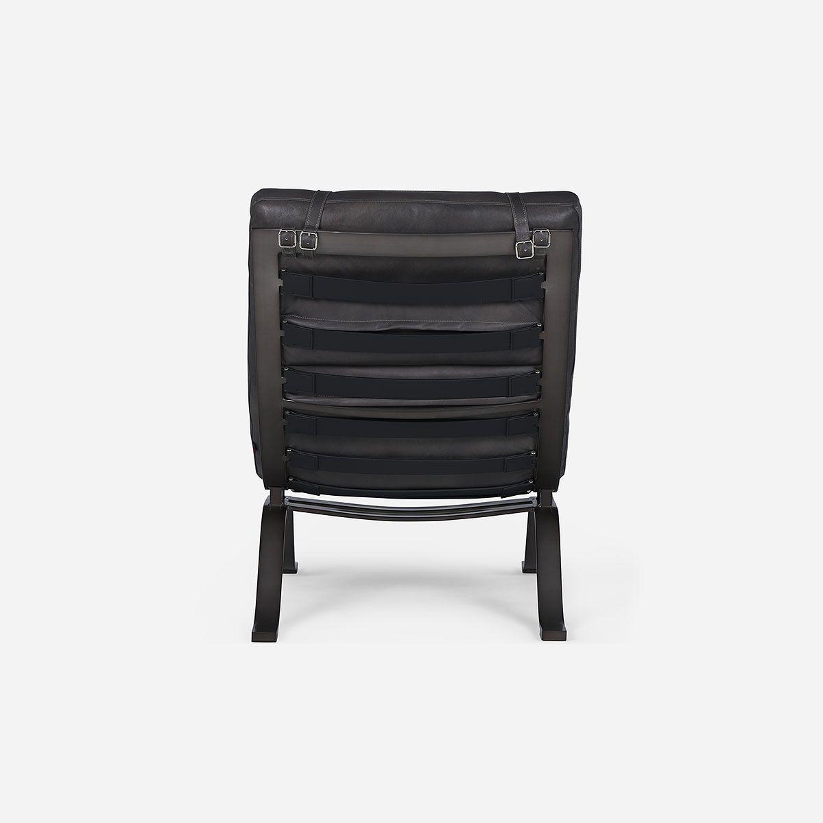 Poltrona Rosen Astoria Cuero Acero-5