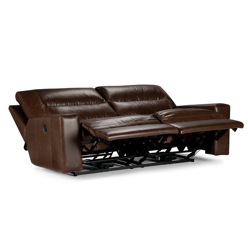 Sofá Reclinable Tolstoi 3 Cuerpos Cuero Scotland Chocolate-2