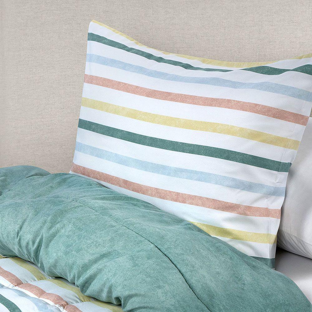Plumón Reversible Soft Touch Anselmo Verde 1,5 Plazas-3