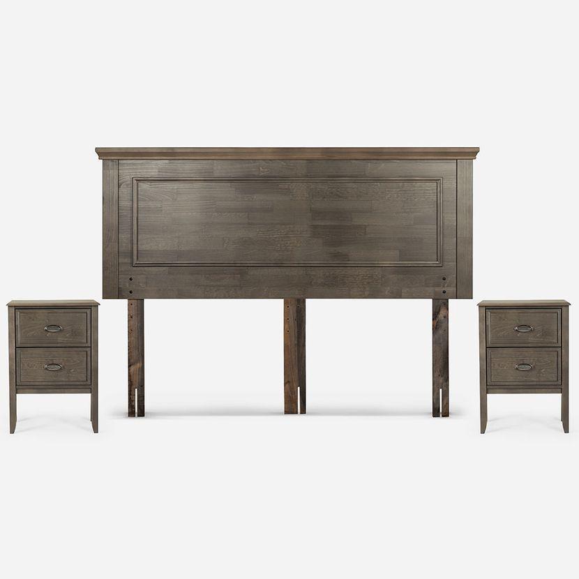 Cama Europea Rosen Classique+ 2 Plazas + Muebles Anna-6