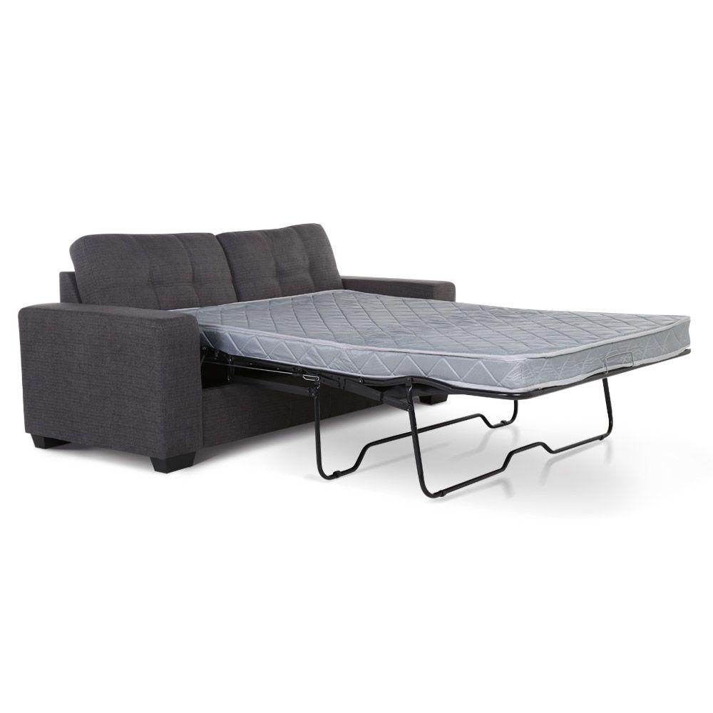 Sofá Cama Dream 3 Cuerpos Tela Charcoal-3
