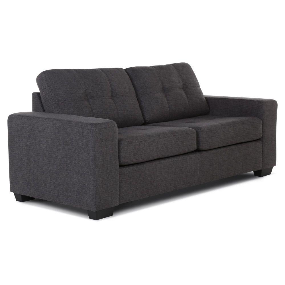 Sofá Cama Dream 3 Cuerpos Tela Charcoal-4