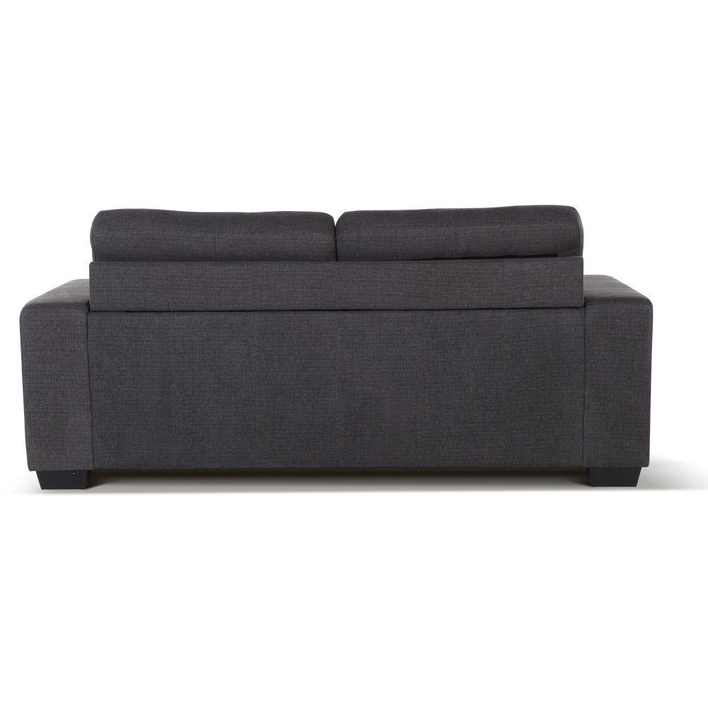 Sofá Cama Dream 3 Cuerpos Tela Charcoal-7