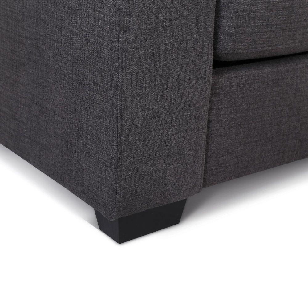 Sofá Cama Dream 3 Cuerpos Tela Charcoal-9