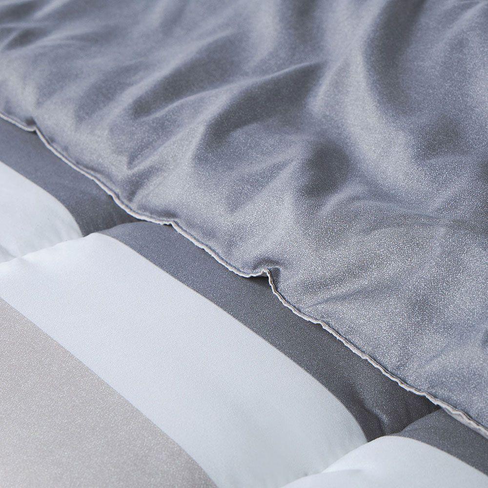 Plumón Reversible Soft Touch Amaro Gris 2 Plazas-5