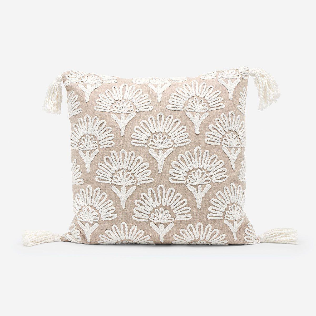 Funda Cojín Bordado Branna 50X50 cm-0