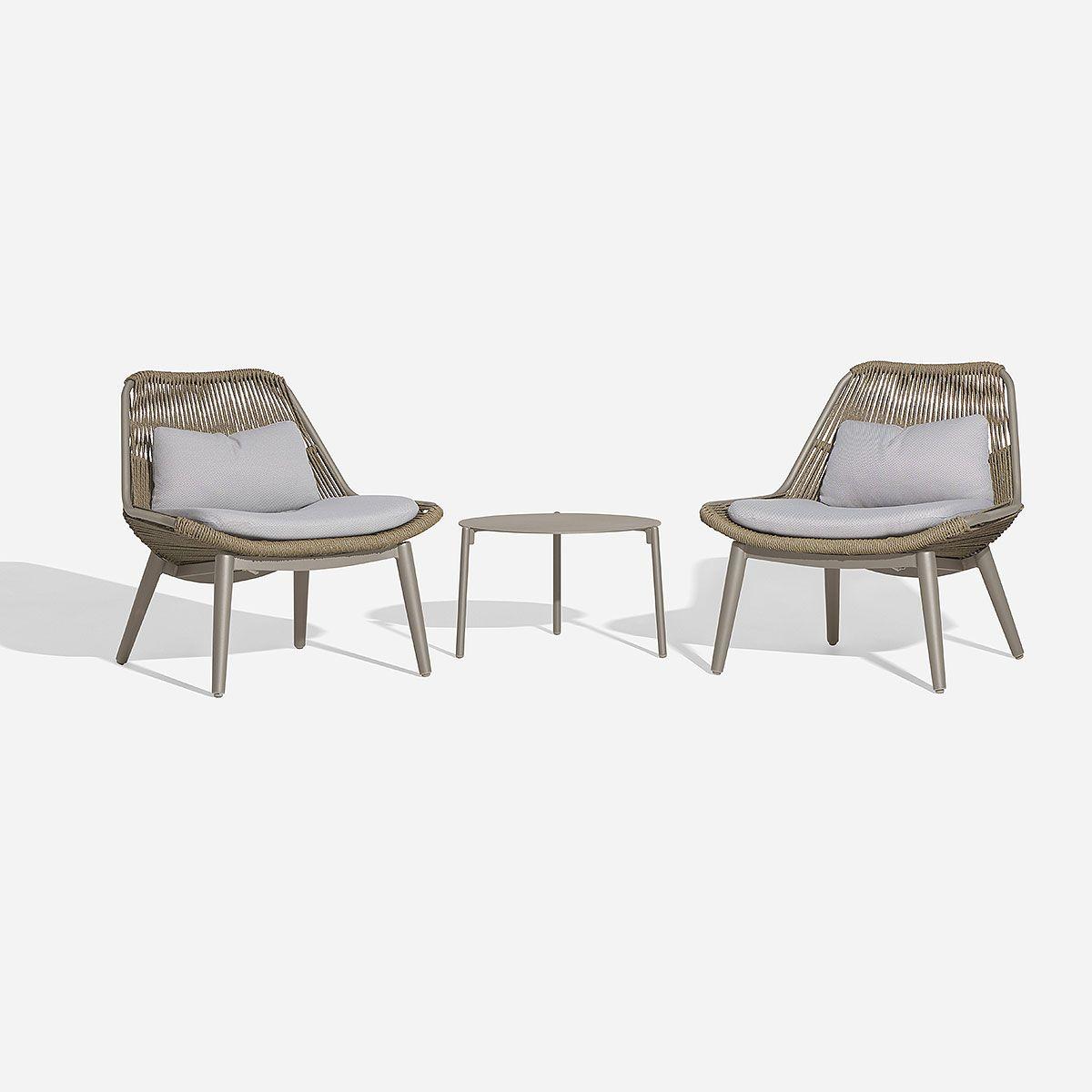 Set de Balcón Terraza Rosen Milos 3 Piezas Beige-0