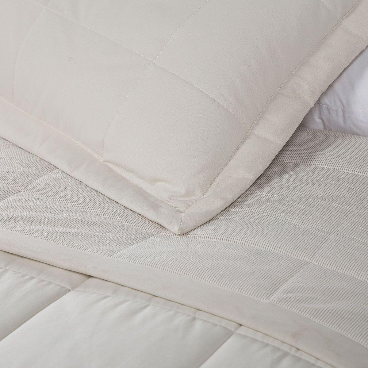 Cubrecama Algodón Stripes Natural 1,5 Plazas-4