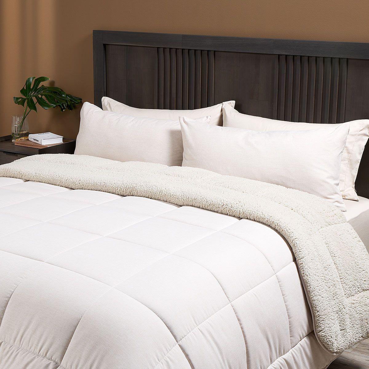 Plumón Sherpa Liso Arena Melange King-2