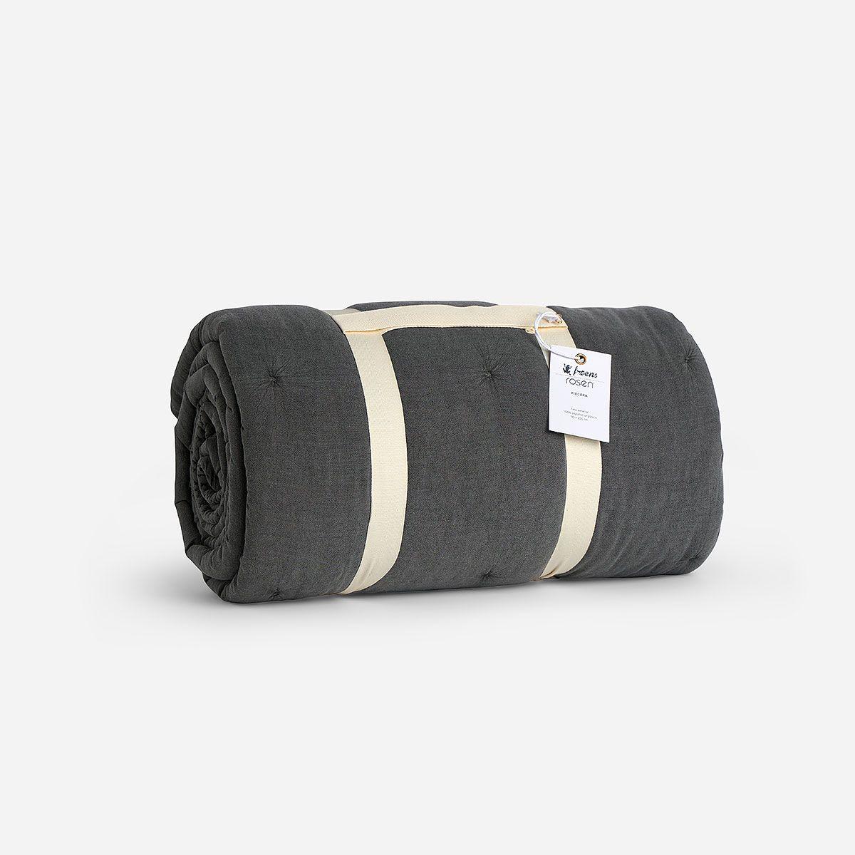 Piecera Froens Algodón Orgánico 110 x 230 cm Grafito-1