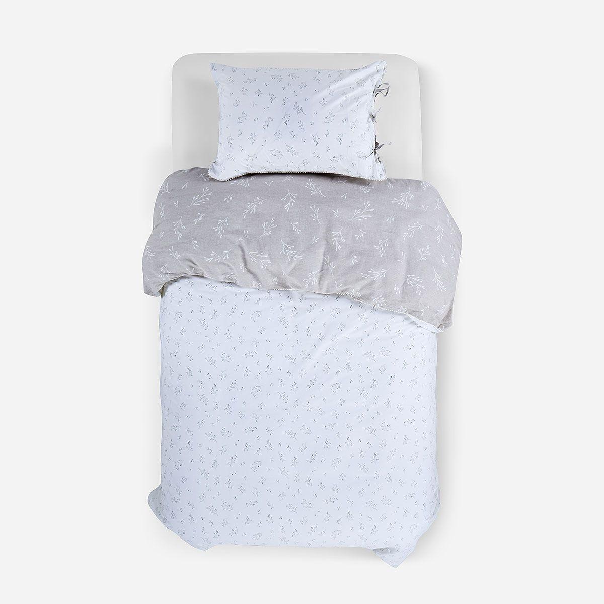Funda Plumón Lino-Algodón Reversible Lonnig 1,5 Plazas-1