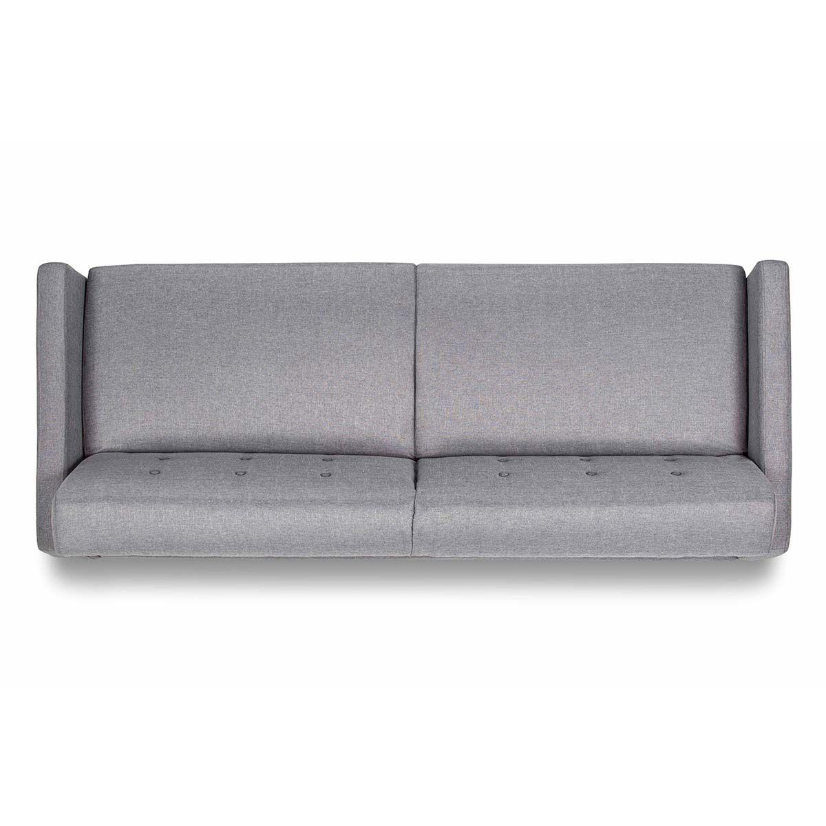 Futón Rosen Violet 3 Cuerpos Tela Gris-6