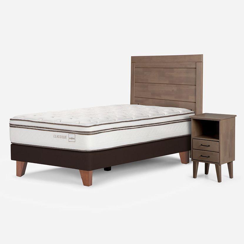 Cama Classique+ 1,5 Plazas 105 x 200 cm Con Muebles Sicilia-2