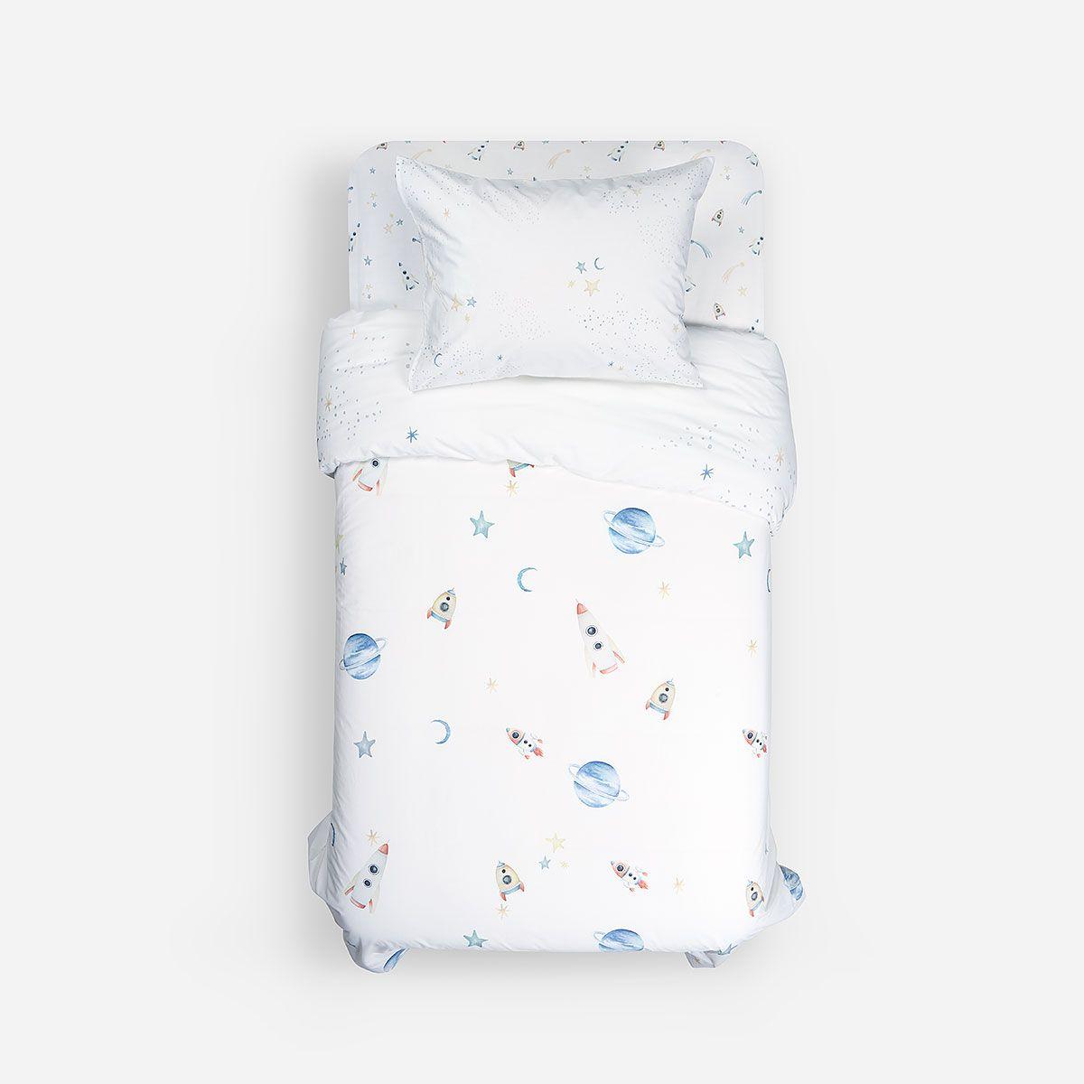 Funda Plumón Algodón Coleccion Kids Universo 1,5 Plazas-2