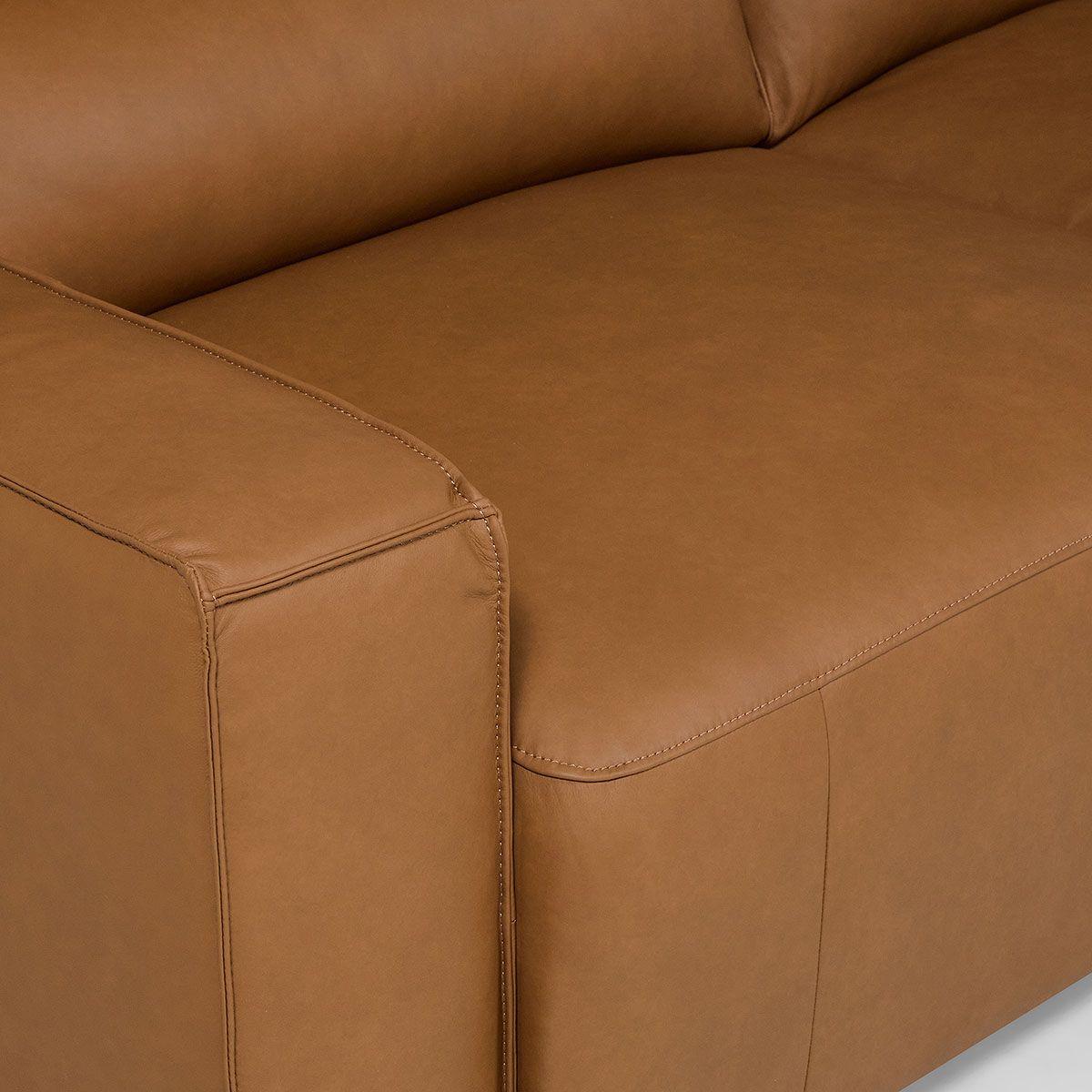 Sofá Seccional Reclinable Rosen Derecho Limber Cuero Camel-6