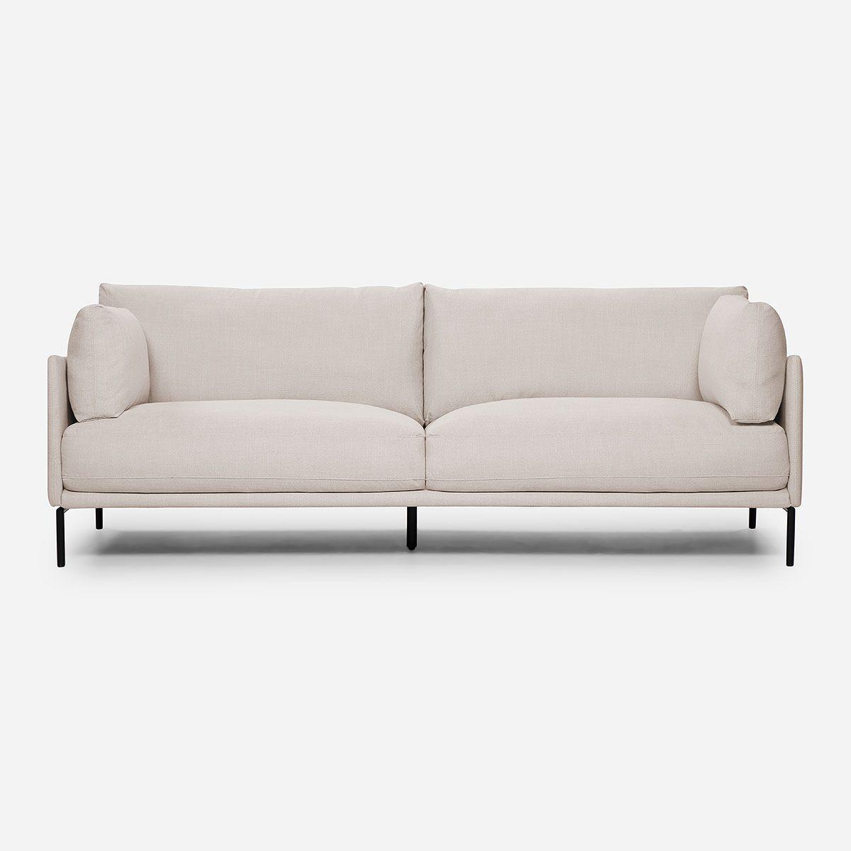 Sofá Rosen Thamova 3,5 Cuerpos Tela Beige-1