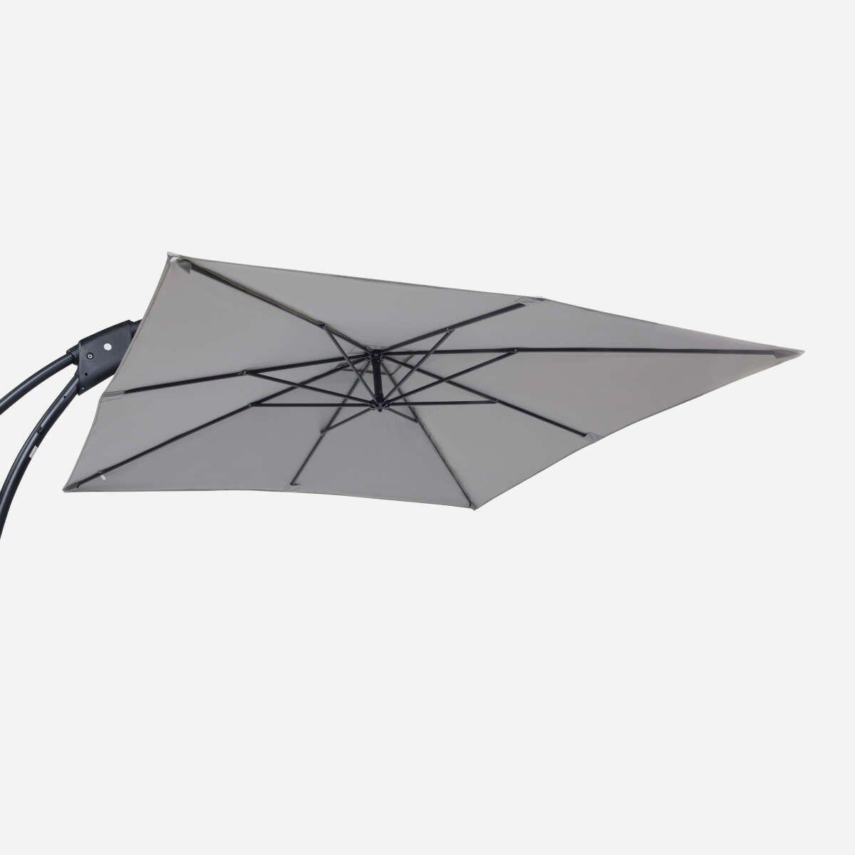Quitasol Rosen Cuadrado Manual Gris-4