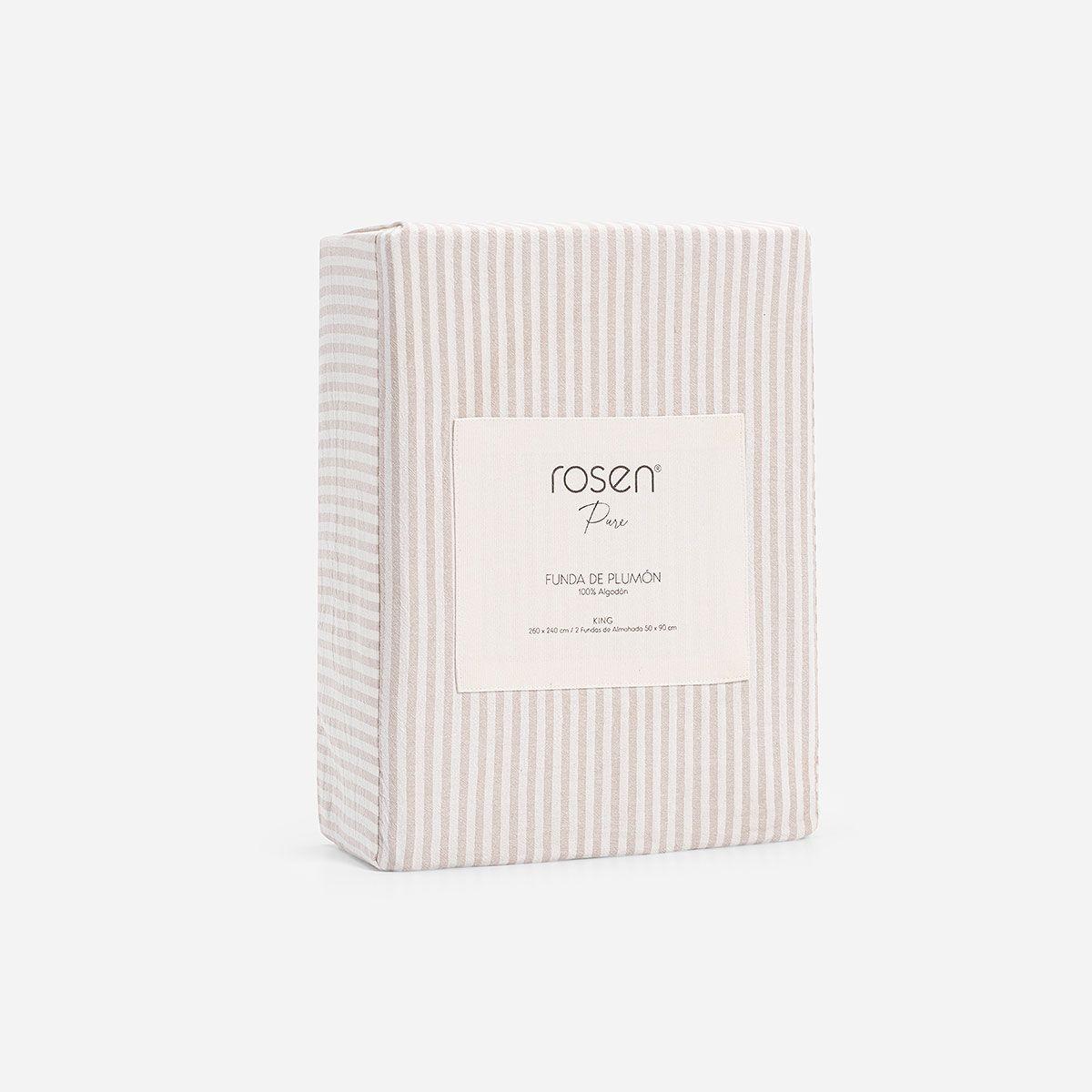 Funda Plumón Algodón Pure Bari Beige 2 Plazas-4