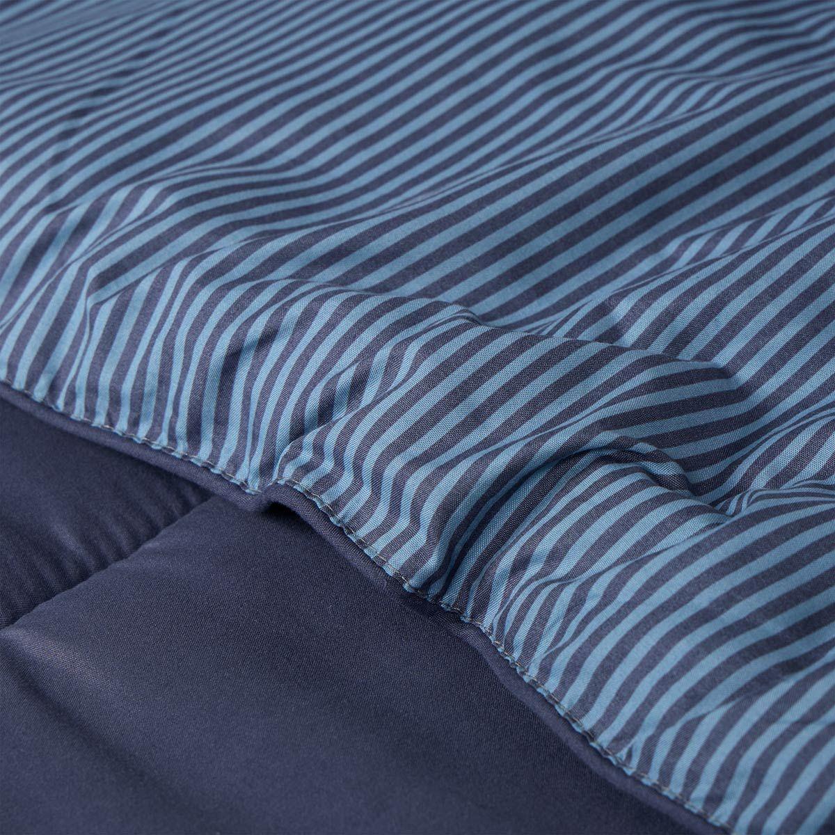 Plumón Bicolor Lines Reversible Denim 2 Plazas-5