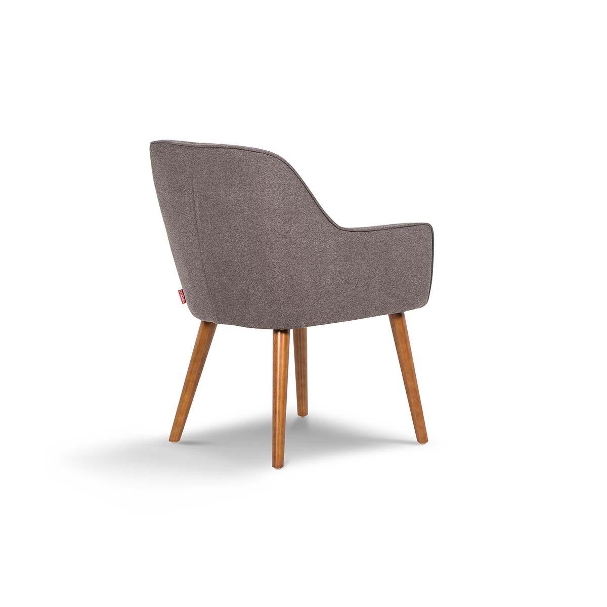 Set 2 Poltronas Rosen Matilda Tela Marron-4