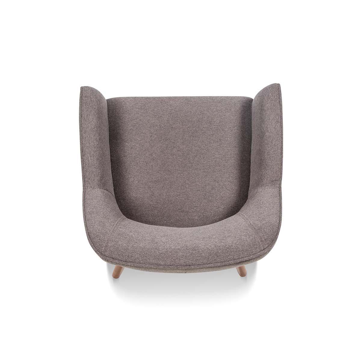 Set 2 Poltronas Rosen Matilda Tela Marron-5